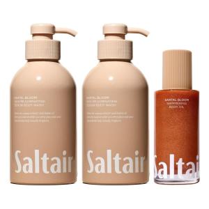 imageSaltair 2Pack Body Wash and Shimmering Body Oil Set  Moisturizing Cleanser and Dry Oil Moisturizer with LightReflecting Pearl Pigments AfterShower Skincare Glow  Santal Bloom Scent