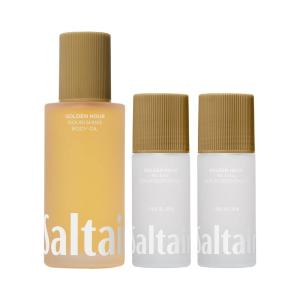 imageSaltair Body Oil and 2Pack Serum Deodorant Set  Hydrating AfterShower Moisturizer and AHA RollOn for Odor Control  Golden Hour Scent