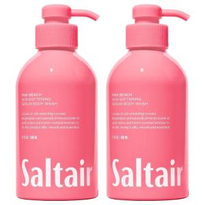 imageSaltair Body Wash Exotic Pulp 2Pack Moisturizing Body Cleanser with Monoi Oil and Cupuacu Butter Luxury Shower Gel for Women Vegan CrueltyFree ParabenFree 2x 17oz Pump BottlesPink Beach
