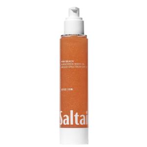 imageSaltair SPF Body Oil  Broad Spectrum SPF 50 PA Sunscreen Lightweight Dry Oil with Sun Protection and Moisturizing Kukui ampamp Mongongo Extracts Pink Beach Scent 4floz Vacation EssentialPink Beach