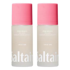 imageSaltair Serum Deodorant Exotic Pulp 2 Pack 5 AHA Formula Lactic Acid and Mandelic Acid Deodorant Aluminum Free Odor Control for Women and Men Travel Essentials 2x 17oz Roll OnPink Beach
