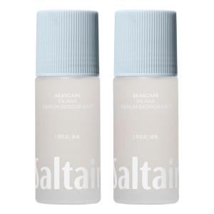 imageSaltair Serum Deodorant Seascape 2 Pack 5 AHA Formula Lactic Acid and Mandelic Acid Deodorant Aluminum Free Odor Control for Women and Men Travel Essentials 2x 17oz Roll OnSeascape