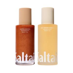 image:imageSaltair Body Oil Duo  Santal Bloom amp Salt Water Vanilla Scents Shimmering Dry Oil amp Luxurious AfterShower Moisturizer Botanical NonGreasy Hydrating Body Oils for All Skin Types  2 x 4oz Bottle
