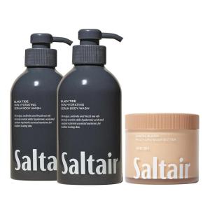 image:imageSaltair Luxury Skin Care Bundle  Black Tide Body Wash 2Pack amp Santal Bloom MultiLipid Body Butter 10oz  Moisturizing Shower Gel amp Deep Hydrating Body Cream
