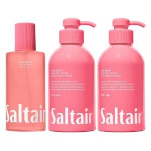image:imageSaltair Pink Beach Body Care Bundle  Jumbo Body Oil 10oz amp Body Wash 2Pack  Hydrating Cleanser and Moisturizing AfterShower Oil for Women and Men