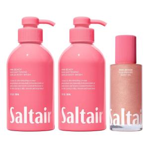 image:imageSaltair Pink Beach Bundle Body Wash 2Pack 2 x 17oz  Shimmering Body Oil 4oz Moisturizing Cleanser and Glow Oil