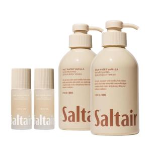 image:imageSaltair Salt Water Vanilla Bundle  Body Wash 2Pack 2x17oz  Serum Deodorant 2Pack 2x17oz Moisturizing Shower Gel amp AluminumFree Odor Control Vegan CrueltyFree Travel Essentials for Women