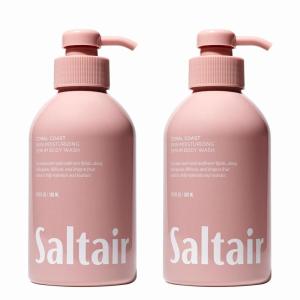 image:imageSaltair Body Wash 2Pack  Moisturizing Body Wash with Hyaluronic Acid amp Amino Acids  Scented Shower Gel for Women and Men  Driftwood Scent 2x 17oz  Vegan CrueltyFree ParabenFreeCoral Coast